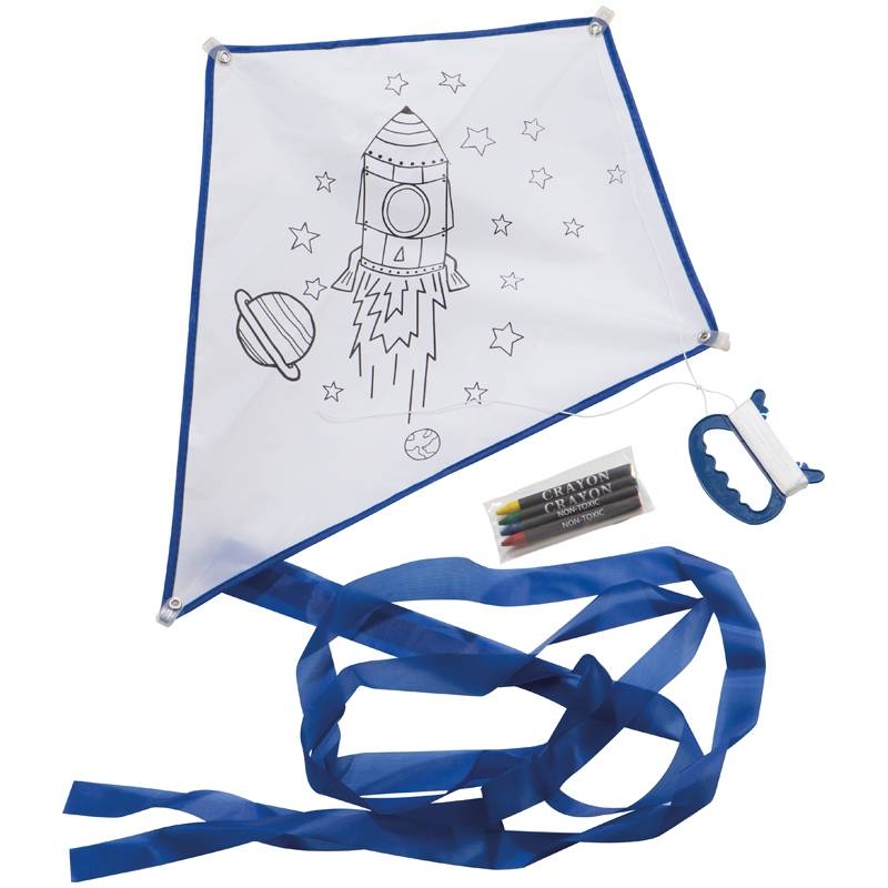 Létající drak s obrázkem na vymalování, bílá Létající drak s obrázkem na vymalování, bílá